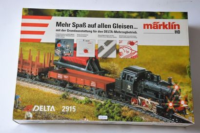 null MÄRKLIN DELTA 2915, set complet comprend : locomotive BR89, 4 wagons marchandises,...