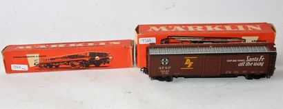 null MÄRKLIN (2) wagons marchandises 4572, 4514

- 4572 wagon US en brun DF (EB)...