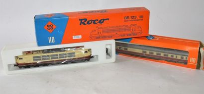 null ROCO (2) 

- réf 04146A 12 volts, 2 rails, motrice BR103, type CC, en rouge...