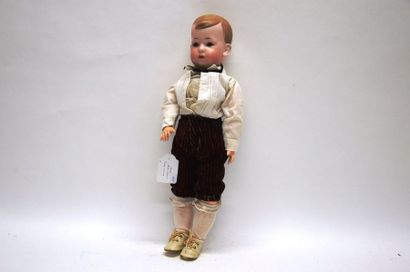 null Doll "TOMMY TUCKER" by BRUNO SCHMIDT 2048, closed head, moulded blond hair,...