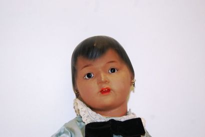 null Gypsy doll ERNST HEUBACH 462, full head, moulded hair, swarthy complexion, straight...