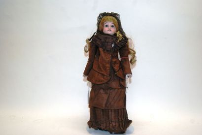 null FLORODORA doll by ARMAND MARSEILLE, bust head on fabric body, fixed eyes, open...