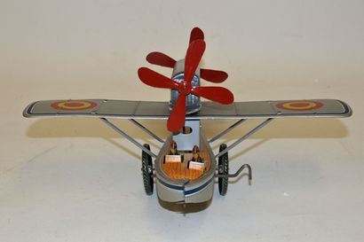 null PAYA hydra-avion, en tôle argentée, moteur mécanique, Lg 34cm (MB) neuf en ...