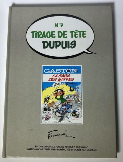 null Franquin/Gaston. Album tome 14 "La saga des gaffes" édition tirage de luxe signé...