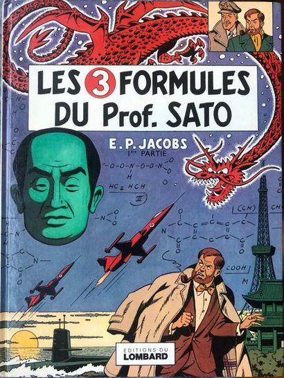 null Jacobs/Les 3 formules du prof Sato. EO de 1977 dédicacée par E Jacobs à son...