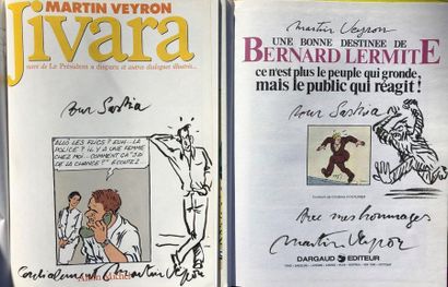 null Paire de dédicaces de Martin Veyron:

- Album "Bernard Lermite" T5 EO de 1982....