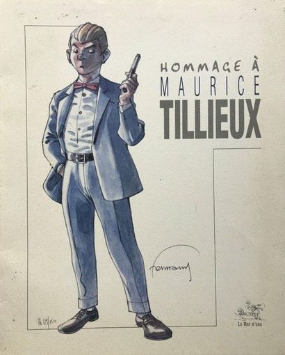 null Portfolio "Hommage à Maurice Tillieux". Contient 11 sérigraphies signées par...