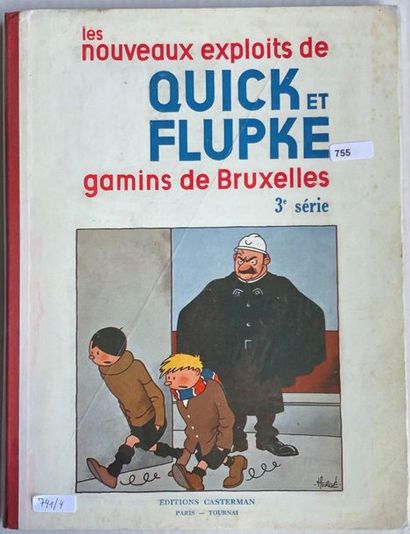 null Hergé/Quick & Flupke. Album série 3 EO P6 de 1934 avec pages de gardes grises....