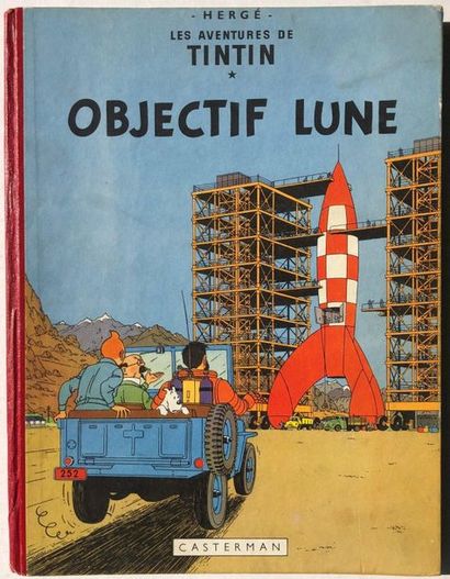 null Hergé/Tintin. Album tome 16 "Objectif lune" en état d'origine. Edition originale...