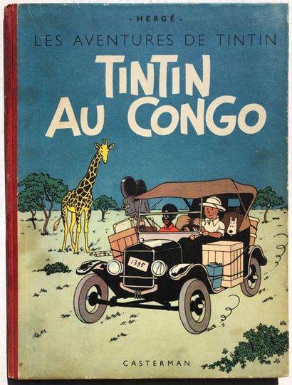 null Hergé/Tintin. Album tome 2 "Tintin au Congo" édition B1 de 1947 en état d'origine....