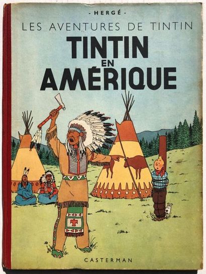 null Hergé/Tintin. Album tome 3 "Tintin en Amérique" édition B1 de 1947 en état d'origine....