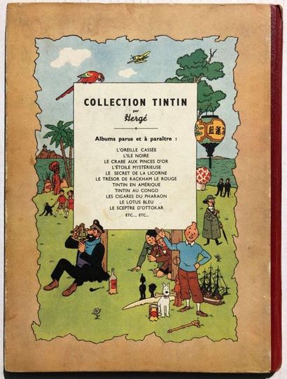 null Hergé/Tintin. Album tome 3 "Tintin en Amérique" édition B1 de 1947 en état d'origine....