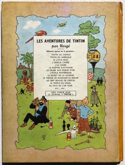 null Hergé/Tintin. Album tome 15 "Au pays de l'or noir" édition originale de 1950...