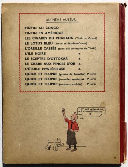null Hergé/Tintin. Album tome 7 "L'île noire" édition N&B A18 20e mille de 1942 ,...