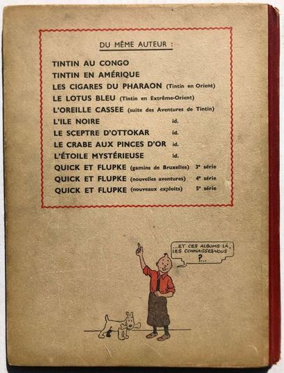 null Hergé/Tintin. Album tome 9 "Le crabe aux pinces d'or" édition N&B A18 de 1942...
