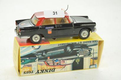 null DINKY Toys France, 1400, Taxi radio G7 404 Peugeot, neuve en boîte (MB)