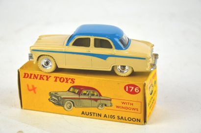 null DINKY 176 Austin saloon A105 with windows, in cream and blue, new in box (M...