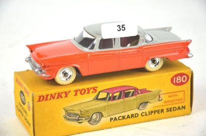 null DINKY 180, Packard Clipper Sedan, en gris et orange, neuve en boîte