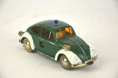 null SCHUCO Micro racer, réf 1039, VW Polizei, en blanc et vert, neuve en boîte ...