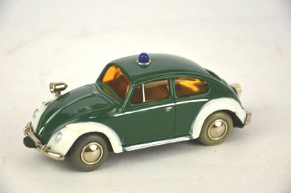 null SCHUCO Micro racer, réf 1039, VW Polizei, en blanc et vert, neuve en boîte ...