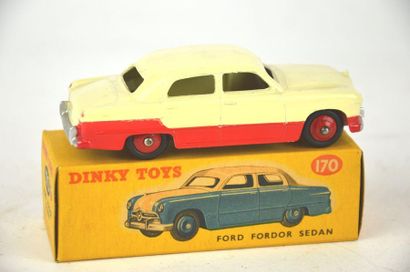 null DINKY 170 Ford fordor sedan, cream and pink, new in box (MB) rare color with...