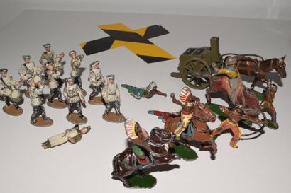 null Variety of toy soldiers (16)

- Varia of used toy soldiers (7) (Indians) including...