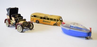 null (3) miscellaneous toys: SCHUCO Western Germany ref 3002, small Police patrol...