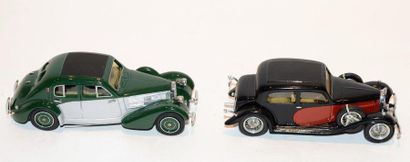 null (2) CCCF 1 Bugatti Galibier type 57C de 1939 en métal vert et gris et 1 Bugatti...