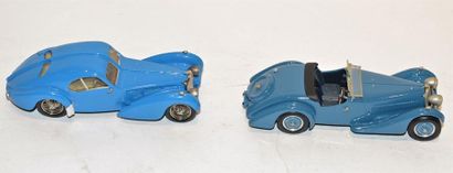 null (2) WESTERN MODELS, 1 Bugatti type 57 SC Atlantic from 1938 in blue metal and...