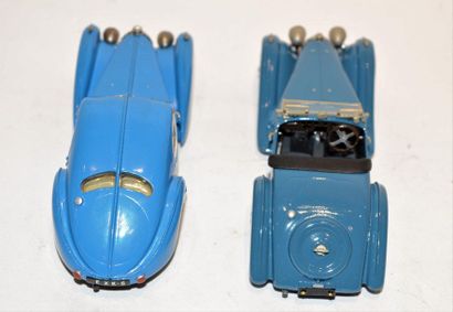 null (2) WESTERN MODELS, 1 Bugatti type 57 SC Atlantic de 1938 en métal bleu et 1...