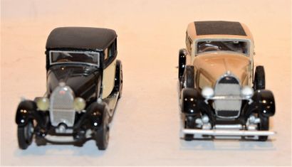 null (2) VROOM, 1 Bugatti type 46 Millon -Guiet de 1929 en résine marron et noir...