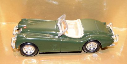 null MATCHBOX, 1 green Jaguar SS 100 from 1936 and ERTL, 1 green Jaguar XK-120 from...