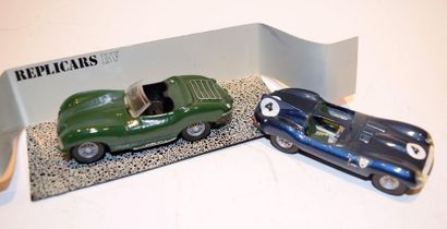 null JAGUARS (2): K&R Replicas type C Winner Le Mans in 1951, metal, blue, accidents...