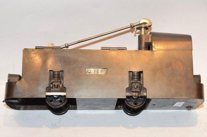 null Handcrafted live steam locotractor, in brass, AEG, lg 24cm, 