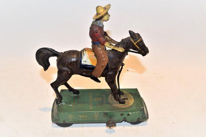 null LEHMANN, Germany, "Bucking Broncho", Wild West, marked DR Patente, Engl. Patents,...