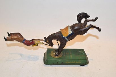 null LEHMANN, Germany, "Bucking Broncho", Wild West, marked DR Patente, Engl. Patents,...