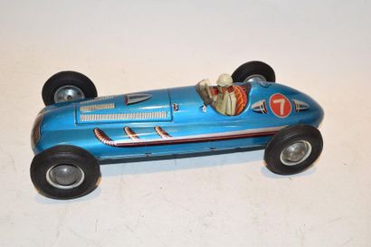 null MARUSAN TOYS (SAN), Japan, circa 1956/58, Very nice racing car (N°7) in blue...