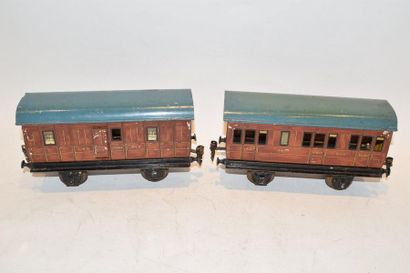 null MÄRKLIN, Germany, Ec. I, Two GNR (Grea Northern Railway) double-axle lithographed...