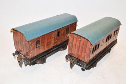 null MÄRKLIN, Germany, Ec. I, Two GNR (Grea Northern Railway) double-axle lithographed...