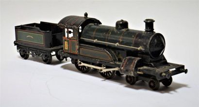 null BING, I Gauge, locomotive type 220, two-axle tender, mechanical, lithographed...