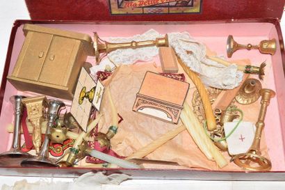 null "Ma petite chapelle", Made in France, Antique cardboard game box glued with...
