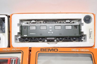 null BEMO HOe : trains includes nine in box + rails :

- 1250 Swiss motorail Rh B...