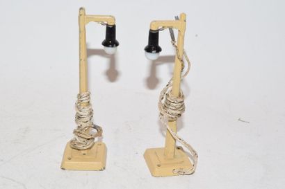 null MÄRKLIN rare set of two single lamp posts, almost new in original box 