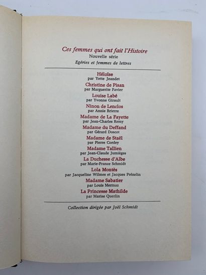 null 
SCHMIDT Joël e.a. 




Ces femmes qui ont fait l’histoire




Lausanne, Edition...