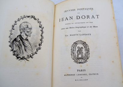 null LOT de 2 volumes

- DORAT Jean, Oeuvres poetiques, Paris, Lemerre, 1875

- PETIT...