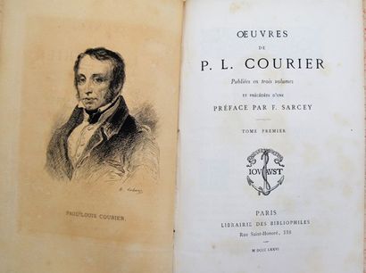 null 
COURIER P.L., Set of 3 volumes




Works published in 3 volumes, Paris, librairie...
