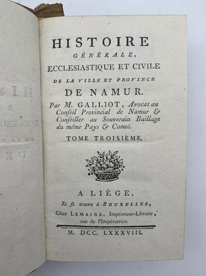 null GALLIOT M. General, ecclesiastical and civil history of the city and province...