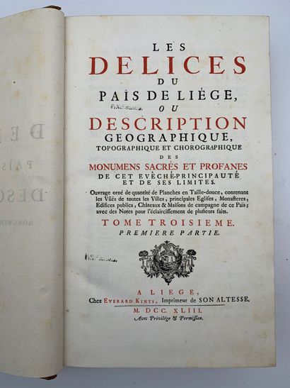 null Les Délices du Païs de Liège or Description of the sacred & profane monuments...