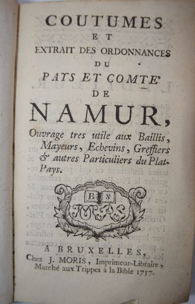 null DE MARNE Jean-Baptiste

History of Namur County

Brussels, Jos Ermens, 1781

Bound,...