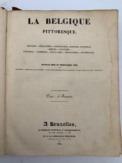 null 
La Belgique Pittoresque

Bruxelles,1834

In-4°, cartonnage de l’époque

Ouvrage...